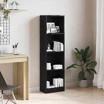 vidaXL Boekenkast Zwart Eiken 40x24x143 cm Engineered Wood, Verzenden, Nieuw
