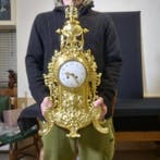 Tafelklok Régence stijl - Verguld brons - 1850-1900 - Top in, Antiek en Kunst, Antiek | Klokken