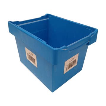 Opslagbak 400x300x270 mm euronorm blauw pp gebruikt, Doe-het-zelf en Bouw, Kratten en Dozen, Ophalen of Verzenden, Nieuw