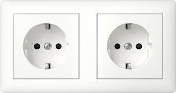 Gira Dual Schuko Stopcontact Met Veiligheid Plus Systeem 55, Verzenden