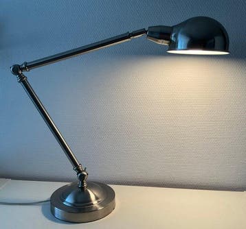 Vintage - Bureaulamp - Metaal, Verchroomd - “Genesis Lite