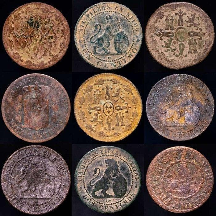 Spanje. Felipe V, Carlos IV, Fernando VII, Gobierno, Postzegels en Munten, Munten | Europa | Niet-Euromunten