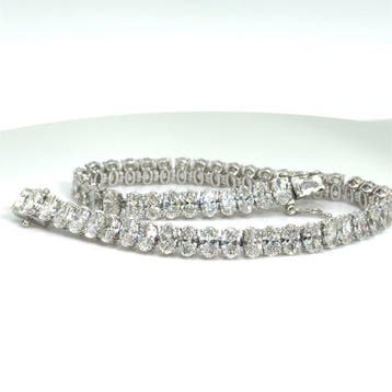 Armband - 14 karaat Witgoud - 10.11ct. tw. Diamant, Nieuw