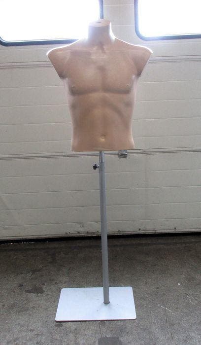 Paspop, Etalagepop Man, B50 x D23 x H140cm, Huidkleur, Zakelijke goederen, Kantoor en Winkelinrichting | Winkel en Inventaris
