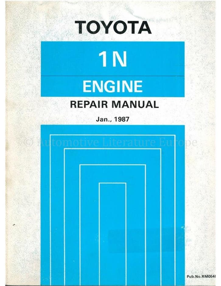1987 TOYOTA STARLET 1N MOTOR WERKPLAATSHANDBOEK ENGELS, Autos : Divers, Modes d'emploi & Notices d'utilisation