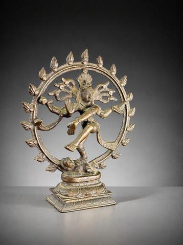 Beeld, Shiva Nataraja - first half 20th century - 15 cm -