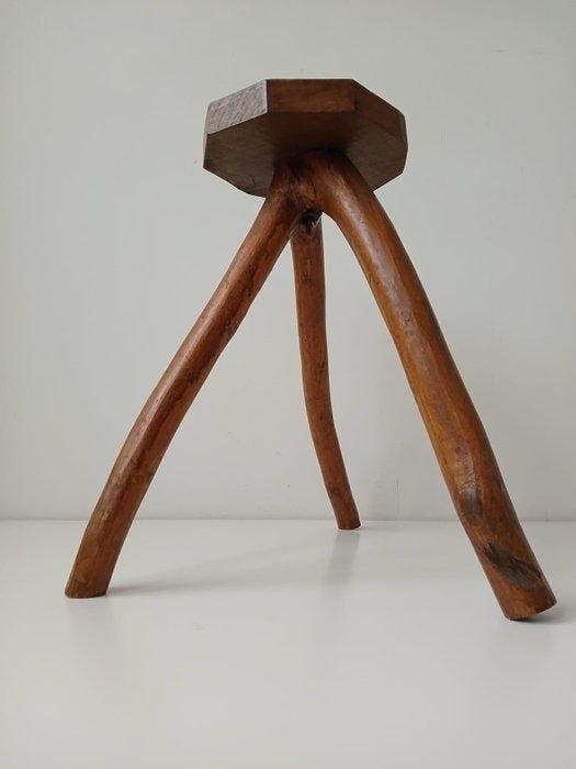 Tabouret - Bois - vintage, Antiek en Kunst, Kunst | Designobjecten