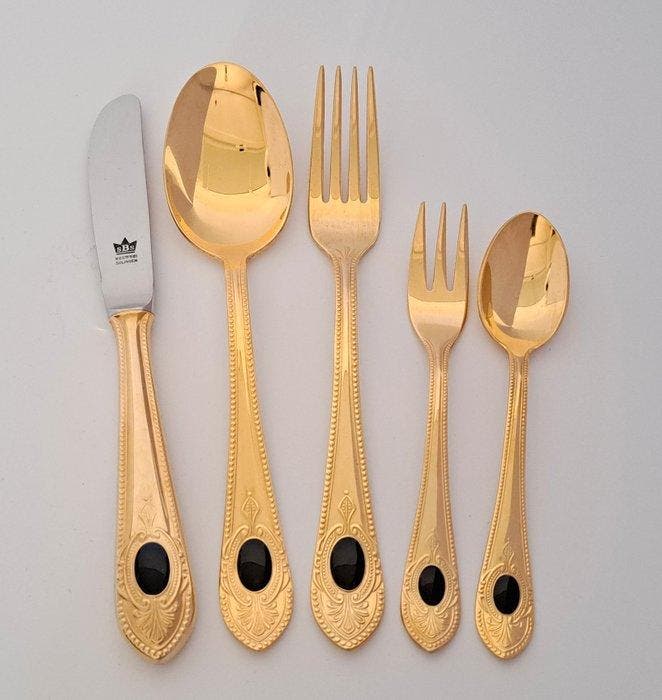 Bestekset voor 12 personen (70) - exclusief bestek in, Antiquités & Art, Antiquités | Meubles | Tables