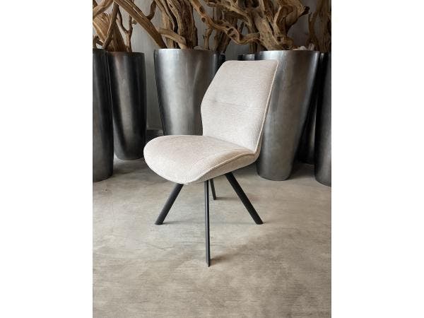 Veiling - Eetkamerstoel Vale (set van 4) microvezel stof-nat, Maison & Meubles, Chaises