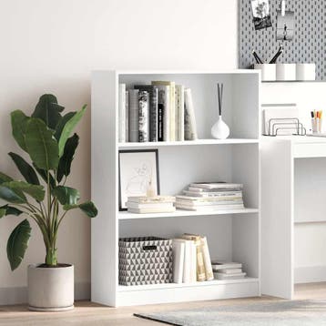 vidaXL Boekenkast 80x24x109 cm bewerkt hout wit, Verzenden