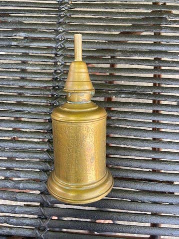 Petroleumlamp (5) - Messing, Glas