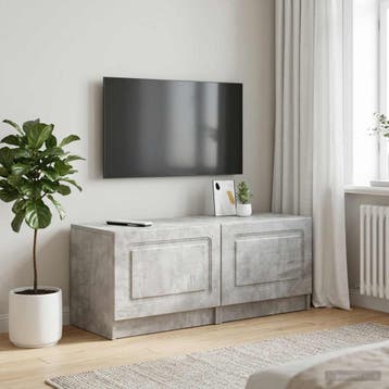 vidaXL Tv-meubel Betongrijs Bewerkt hout, Verzenden