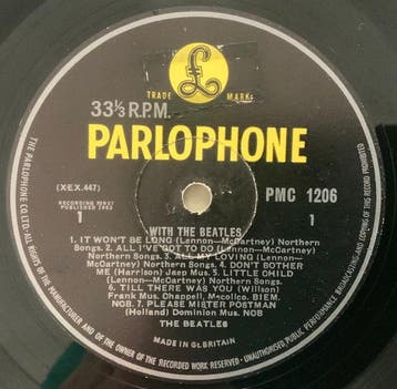 Beatles - With The Beatles - 1963 UK 2nd mono press -