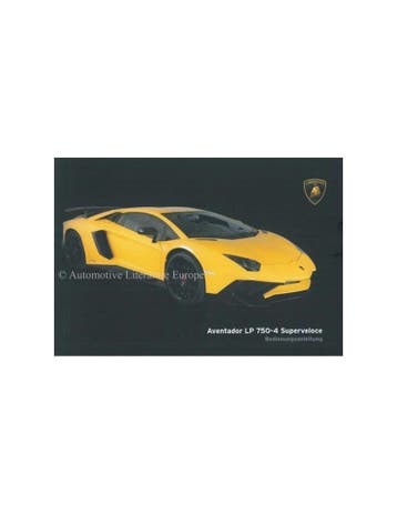 2016 LAMBORGHINI AVENTADOR LP 750-4 SUPERVELOCE