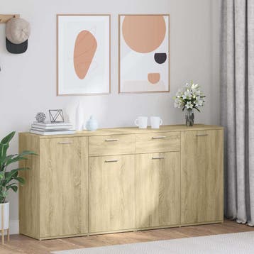 vidaXL Dressoir 160x36x75 cm bewerkt hout sonoma, Verzenden, Nieuw