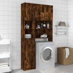 vidaXL Badkamerkast 32x25,5x190 cm bewerkt hout gerookt, Huis en Inrichting, Badkamer | Badkamermeubels, Verzenden, Nieuw