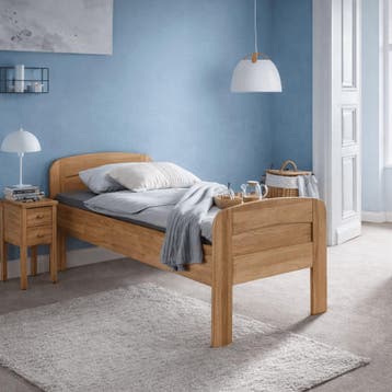 Forestales Chicago II Kernbeuken Houten Bed met Voetbord 1 P