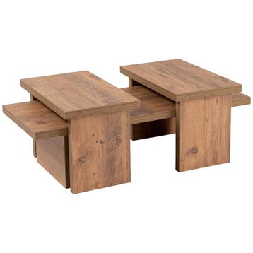 Evila Salontafel - Houtkleurig - Nieuw/Ongebruikt - Melamine, Verzenden, Nieuw, 100 tot 150 cm, Scandinavisch