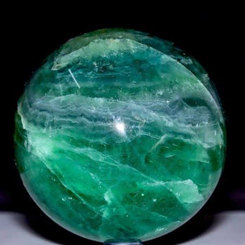 Grote fluorietbol - Groene fluorietbol – Kristal - Hoogte: