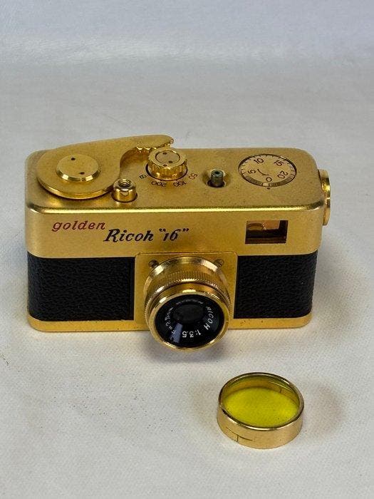 Ricoh Golden Ricoh 16 + case ( 1957 ) Subminiatuur camera, Audio, Tv en Foto, Fotocamera's Analoog