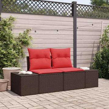 vidaXL Tuin Sofa 2-Aantal zitplaatsen poly rattan, Verzenden