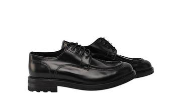 TESTONI - 8 UK - 42 IT - Black Derby Shoes Brush Off Calf +