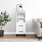 vidaXL Dressoir 34,5x34x90 cm bewerkt hout hoogglans wit, Huis en Inrichting, Kasten | Dressoirs, Verzenden, Nieuw