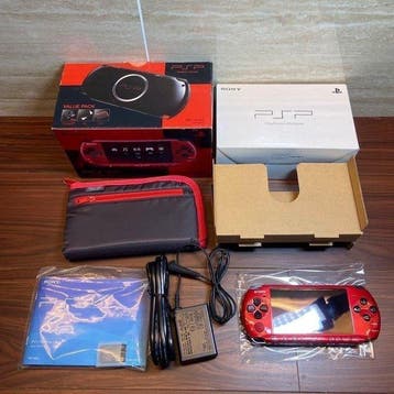 Sony - PSP-3000 - Sony PSP-3000 Value Pack Red Black Console, Nieuw