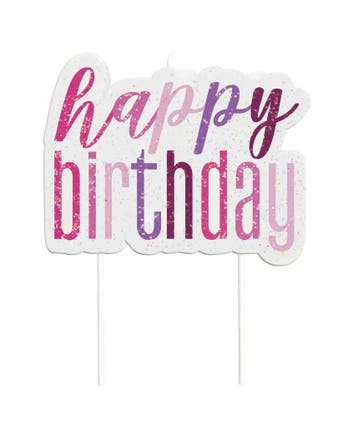 Happy Birthday Kaarsen Set Glitter 13 delig, Verzenden
