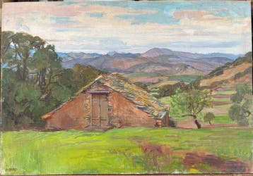 Juliette Émilie Debes (1889-1979) - Cabanon dans les bois