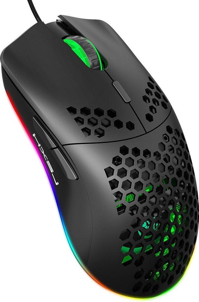 2dekans | HXSJ J900 Optisch Gaming Muis - Ultra licht - RGB, Computers en Software, Muizen, Ophalen of Verzenden