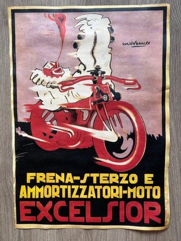 Lucio Venna - Manifesto pubblicitario motociclistico