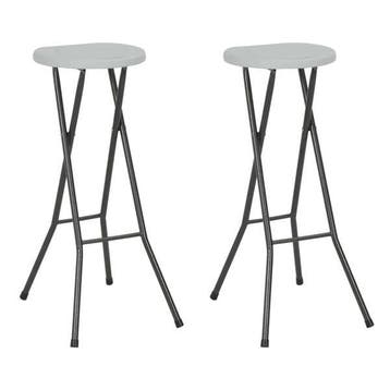 Lot 2 tabourets bar pliants - Terrasse - Seconde chance, Verzenden