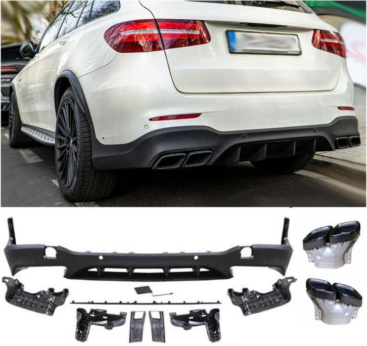 Geschikt voor Mercedes X253 GLC-Klasse SUV diffuser + uitlaa, Auto diversen, Auto-accessoires, Verzenden