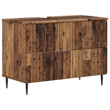 vidaXL Wastafel kabinet voor de badkamer ZWOLLE Oud hout, Verzenden, Nieuw