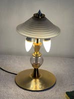 Lampe de table - Laiton, Verre, Acier - 2, Antiquités & Art