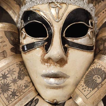 Carnavalsmasker - I Tarocchi, La Bauta - Italië - 1980-1990,, Nieuw