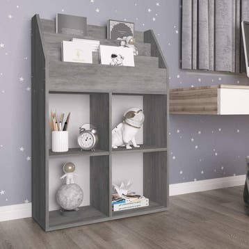 vidaXL Kindertijdschriftenrek 71x30x114 cm bewerkt hout, Verzenden, Nieuw