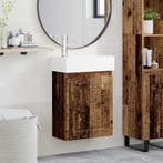 vidaXL Badkamermeubel met kraan Oud hout 45,5 x 22,5 x 84 cm, Huis en Inrichting, Verzenden, Nieuw