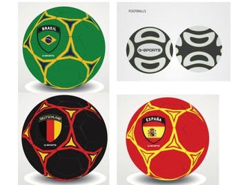 Veiling - Lot van 96 Voetballen Nationaal Thema maat 5