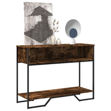 vidaXL Wandtafel 100x35x74,5 cm bewerkt hout gerookt, Verzenden, Nieuw