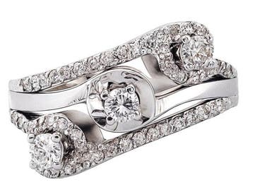 Ring - 18 karaat Witgoud Diamant (Natuurlijk), Nieuw
