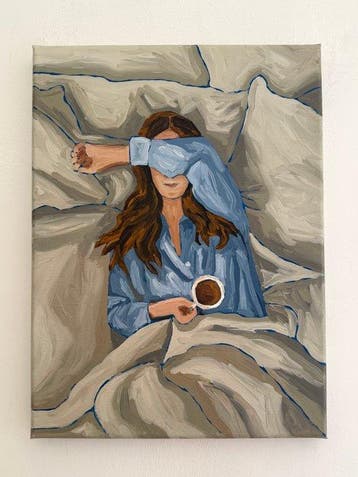Cansu Rossi - Five More Minutes - Oil Painting