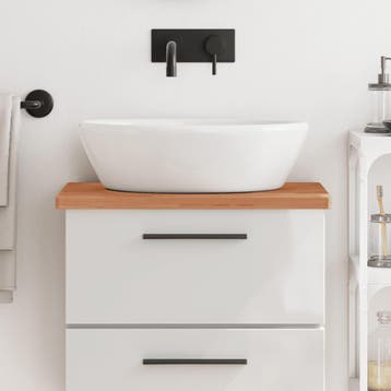 vidaXL Wastafelblad 60x40x2,5 cm massief beukenhout, Huis en Inrichting, Verzenden, Nieuw