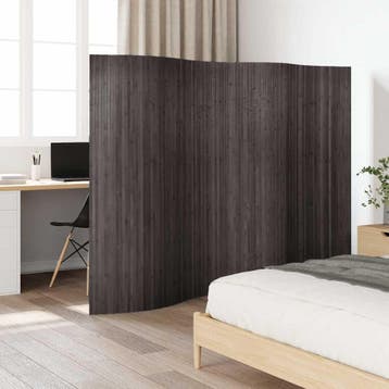 vidaXL Kamerscherm breedte 250 cm hoogte 165 cm bamboe grijs, Huis en Inrichting, Verzenden, Nieuw