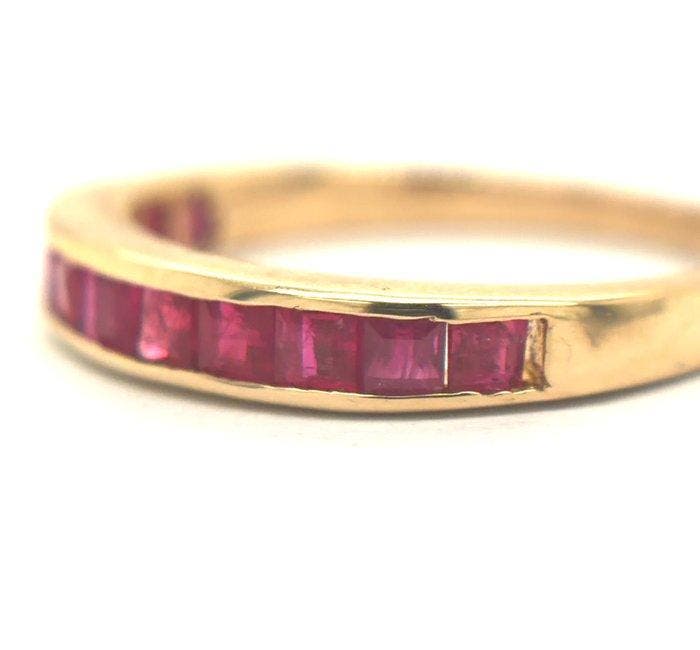 Ring - 14 karaat Geel goud - 1.06ct. tw. Robijn, Bijoux, Sacs & Beauté, Bagues