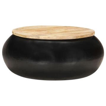 Salontafel mangohout 68cm: 72% korting! Retour deal, 50 tot 100 cm, Verzenden, Vierkant, Nieuw