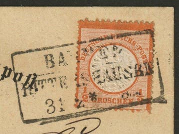 Duitse Rijk 1872 - Duitse Rijk 18 I b, 1/2 Groot plaatfout,