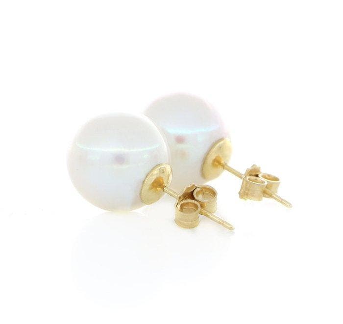 Zonder minimumprijs - Oorbellen - 18 karaat Geel goud Parel, Bijoux, Sacs & Beauté, Boucles d'oreilles