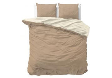 Sleeptime Twin Face Creme/Taupe - 240 x 220, Nieuw